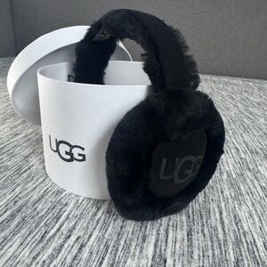 UGG Black Plush Over-Ear Headphones